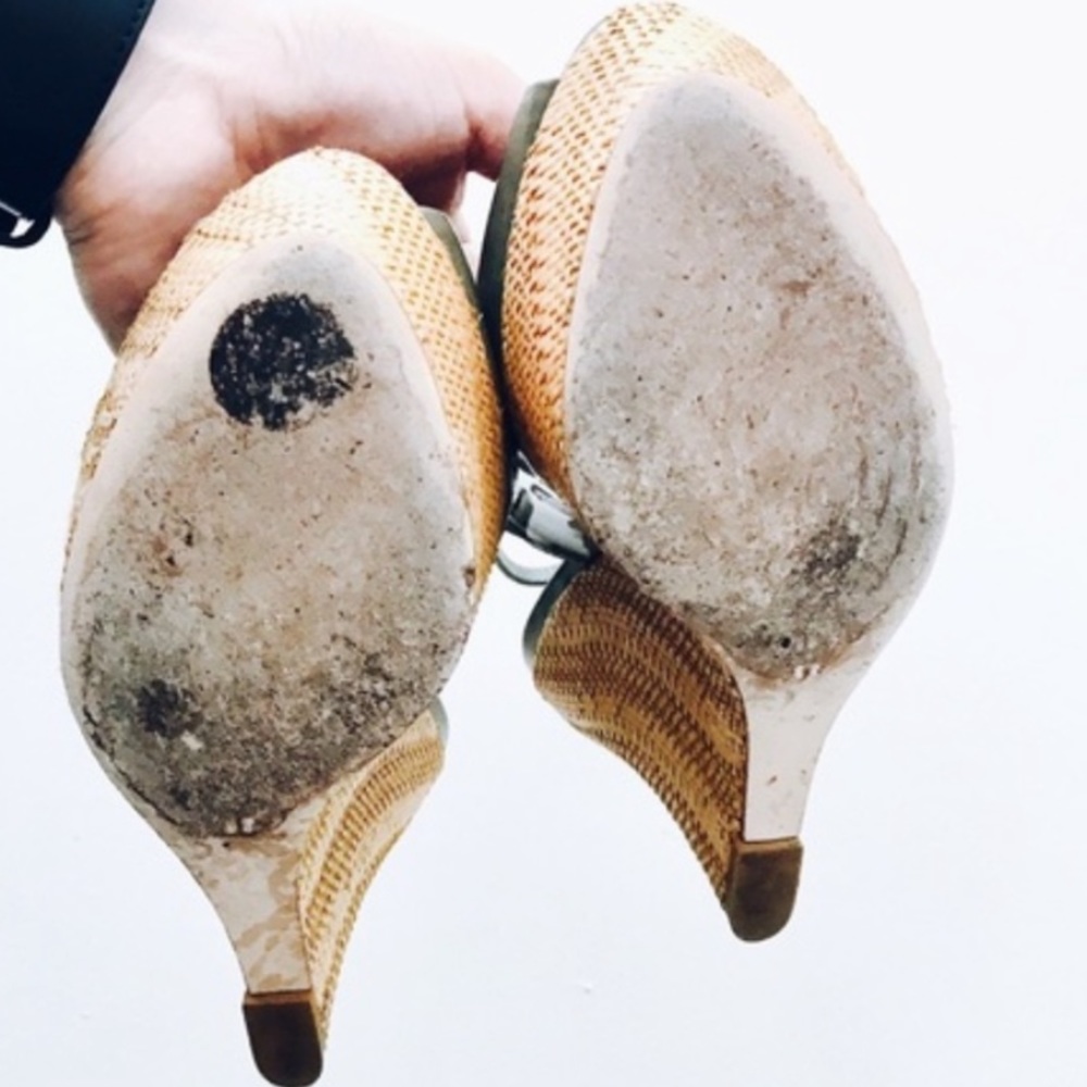 Gucci Wedges Vitello Vernice Sandali - Picture 9 of 10